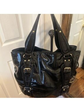 Michael Kors Black Patent Leather Tote